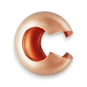 🔗 Crimp Covers (Plain) in 14ct Pink Gold Filled