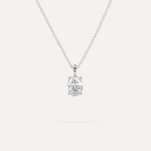 1 carat Oval Diamond Pendant Necklace