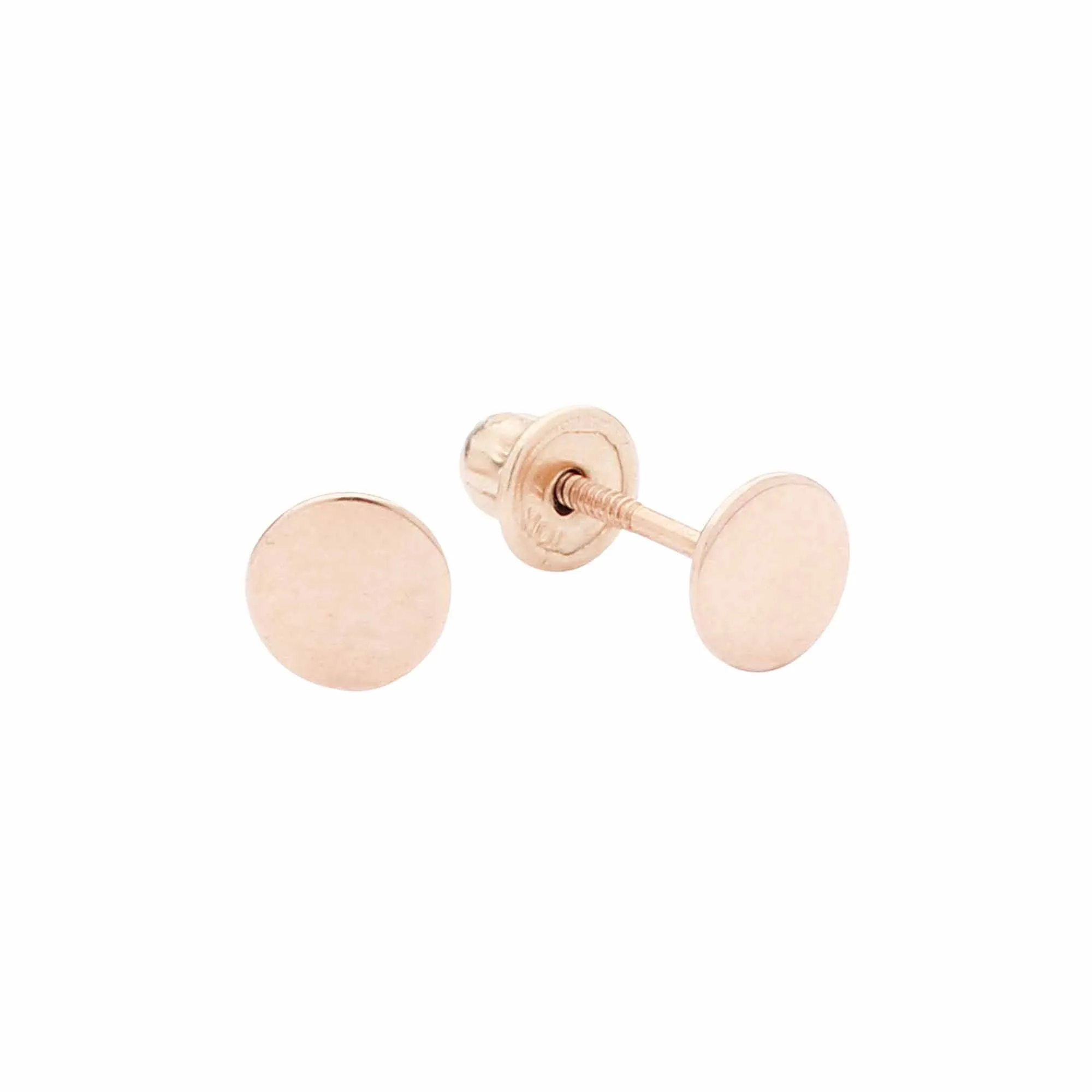 10k Solid Gold Circle Studs