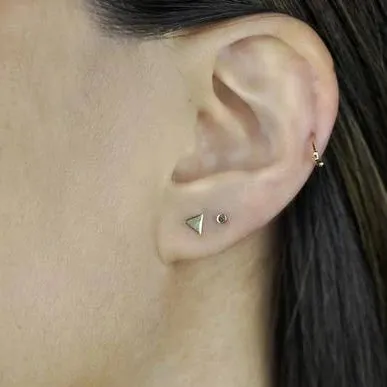 10k Solid Gold Circle Studs