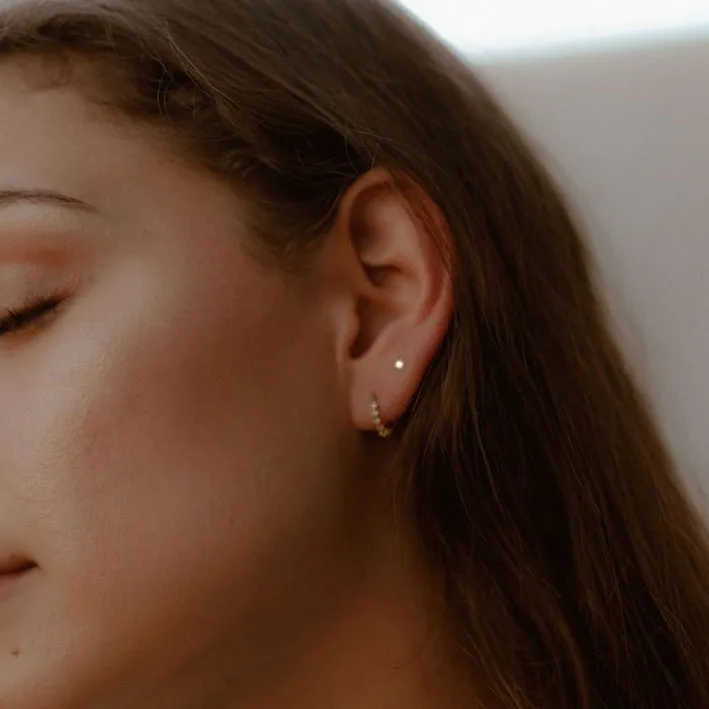 10k Solid Gold Circle Studs