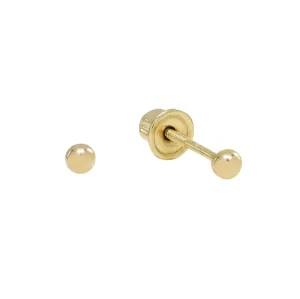 10k Solid Gold Sphere Studs