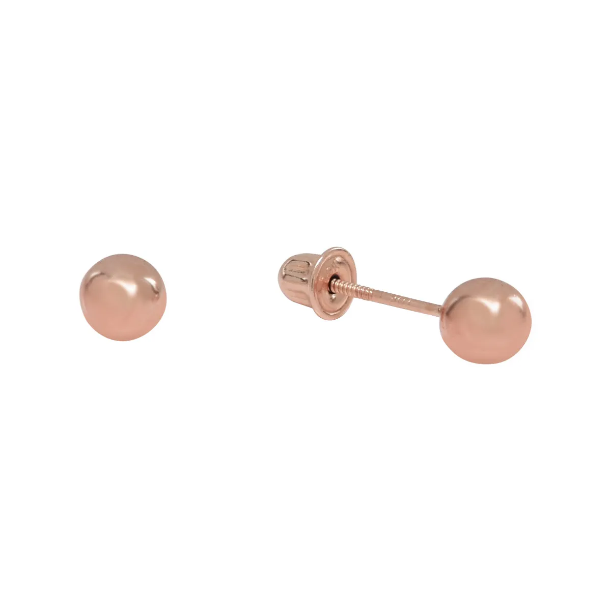 10k Solid Gold Sphere Studs