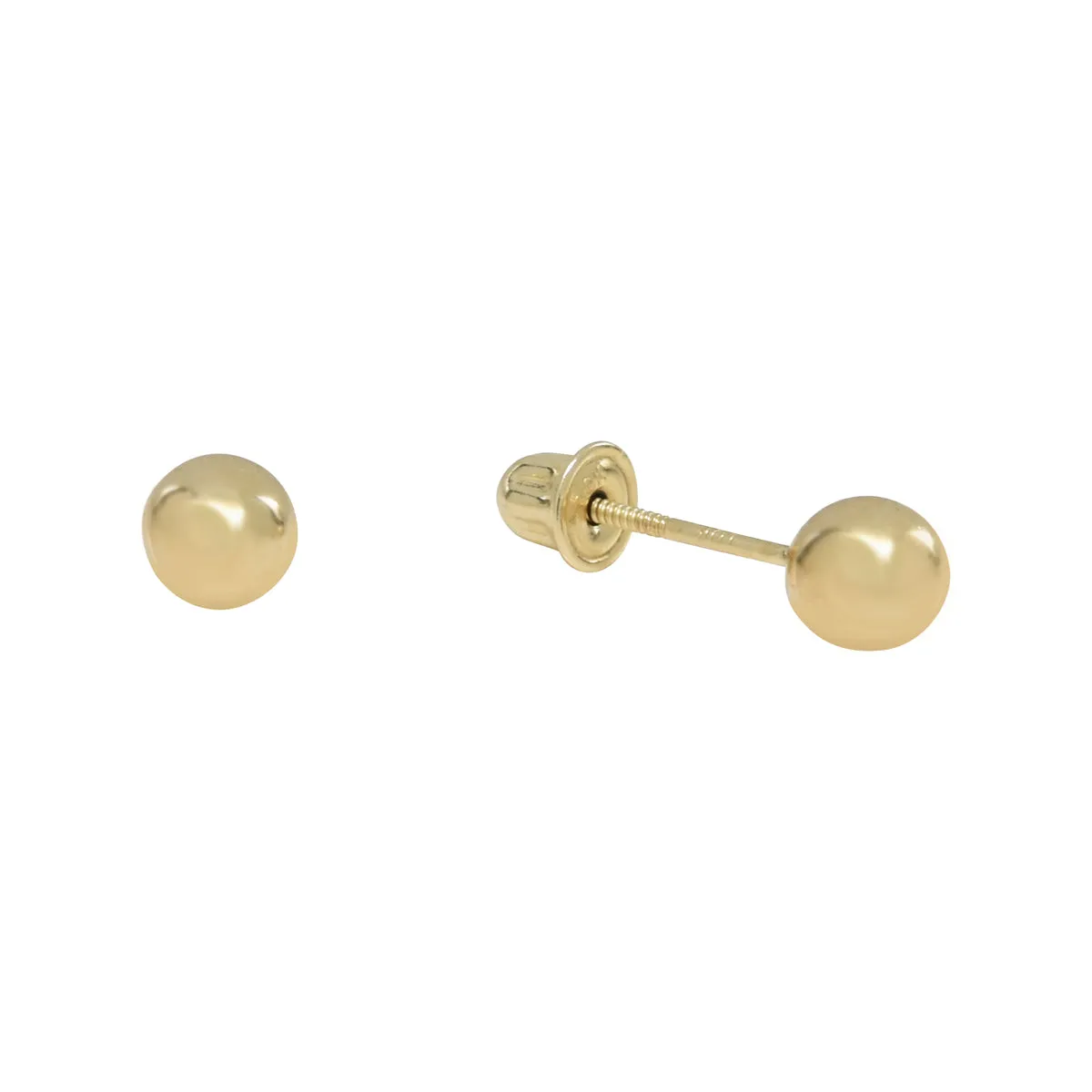 10k Solid Gold Sphere Studs