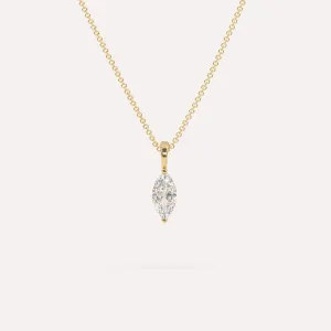 1/2 carat Marquise Diamond Pendant Necklace