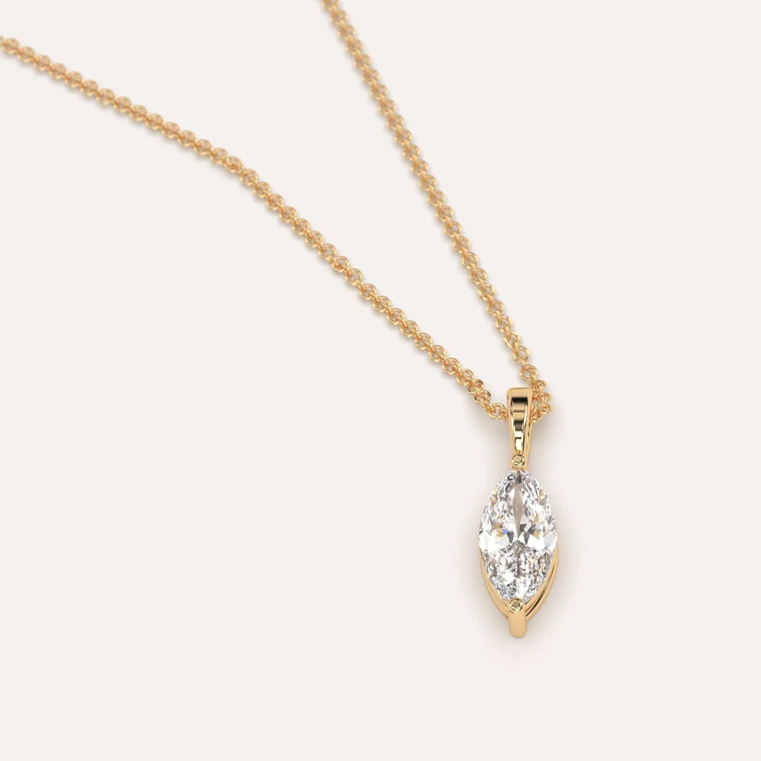 1/2 carat Marquise Diamond Pendant Necklace