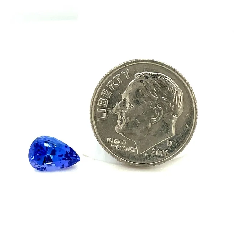 1.32 Carat Pear-Shaped Loose Unset Tanzanite Gemstone