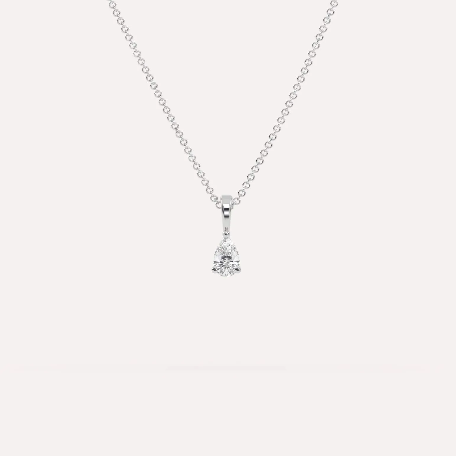 1/4 carat Pear Diamond Pendant Necklace