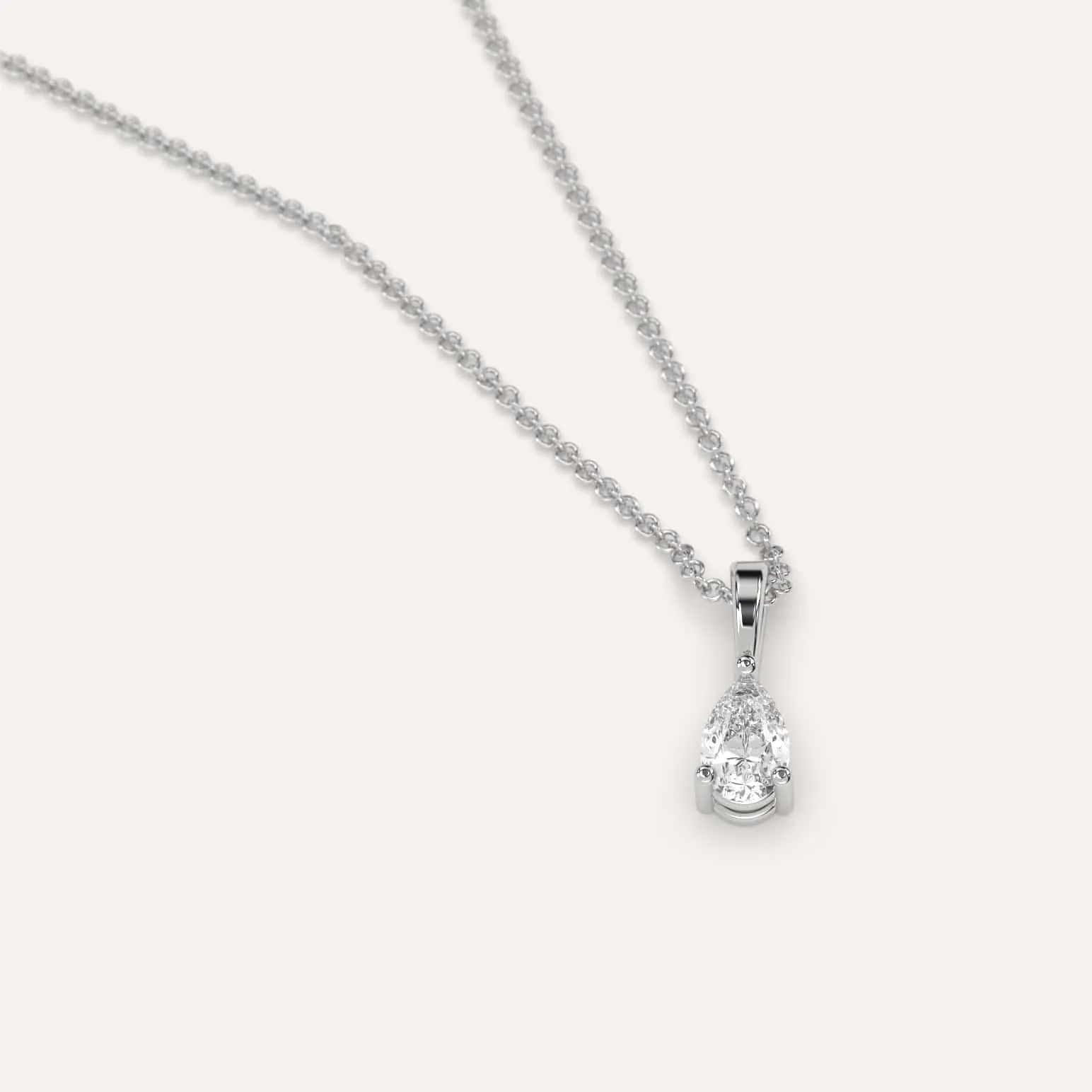 1/4 carat Pear Diamond Pendant Necklace