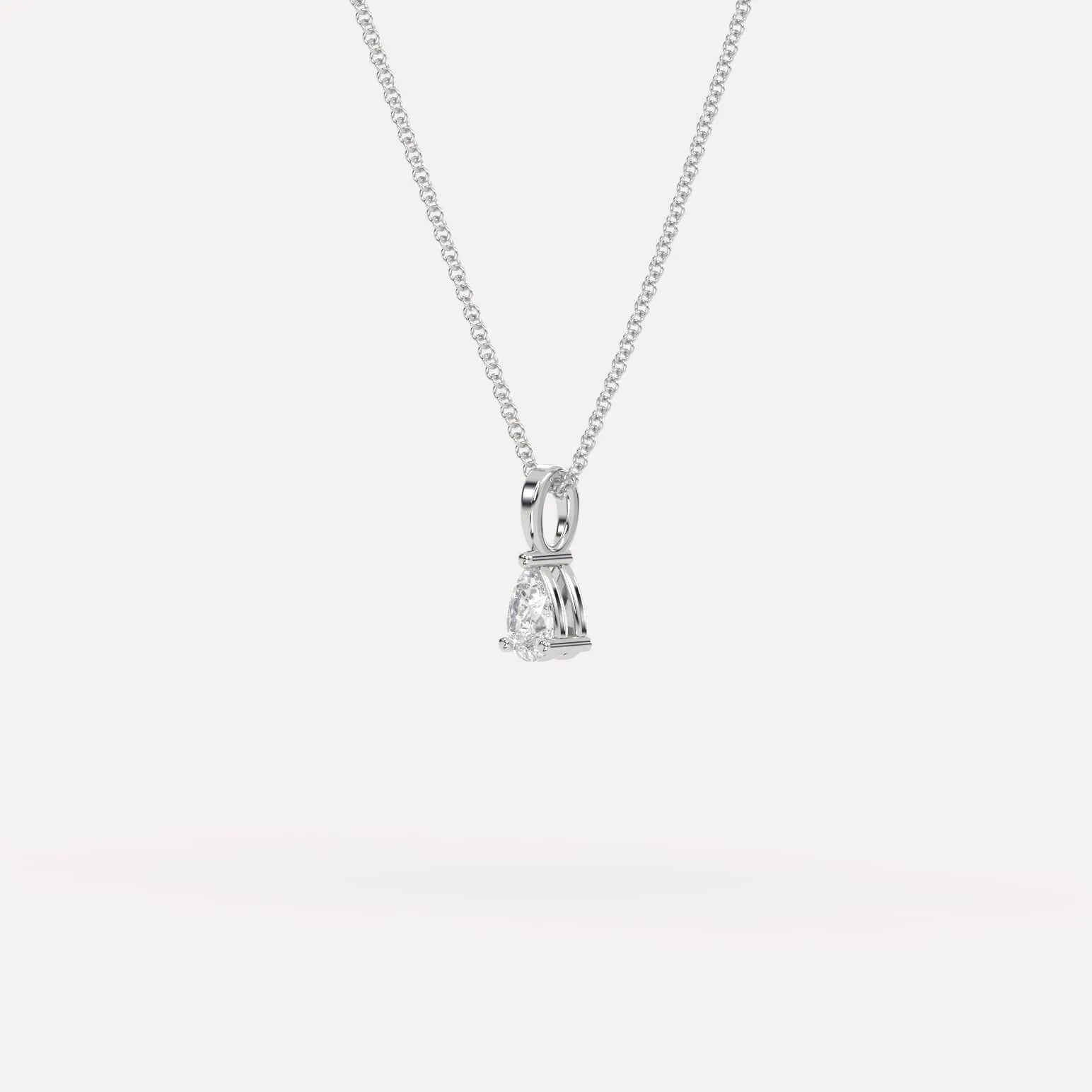 1/4 carat Pear Diamond Pendant Necklace