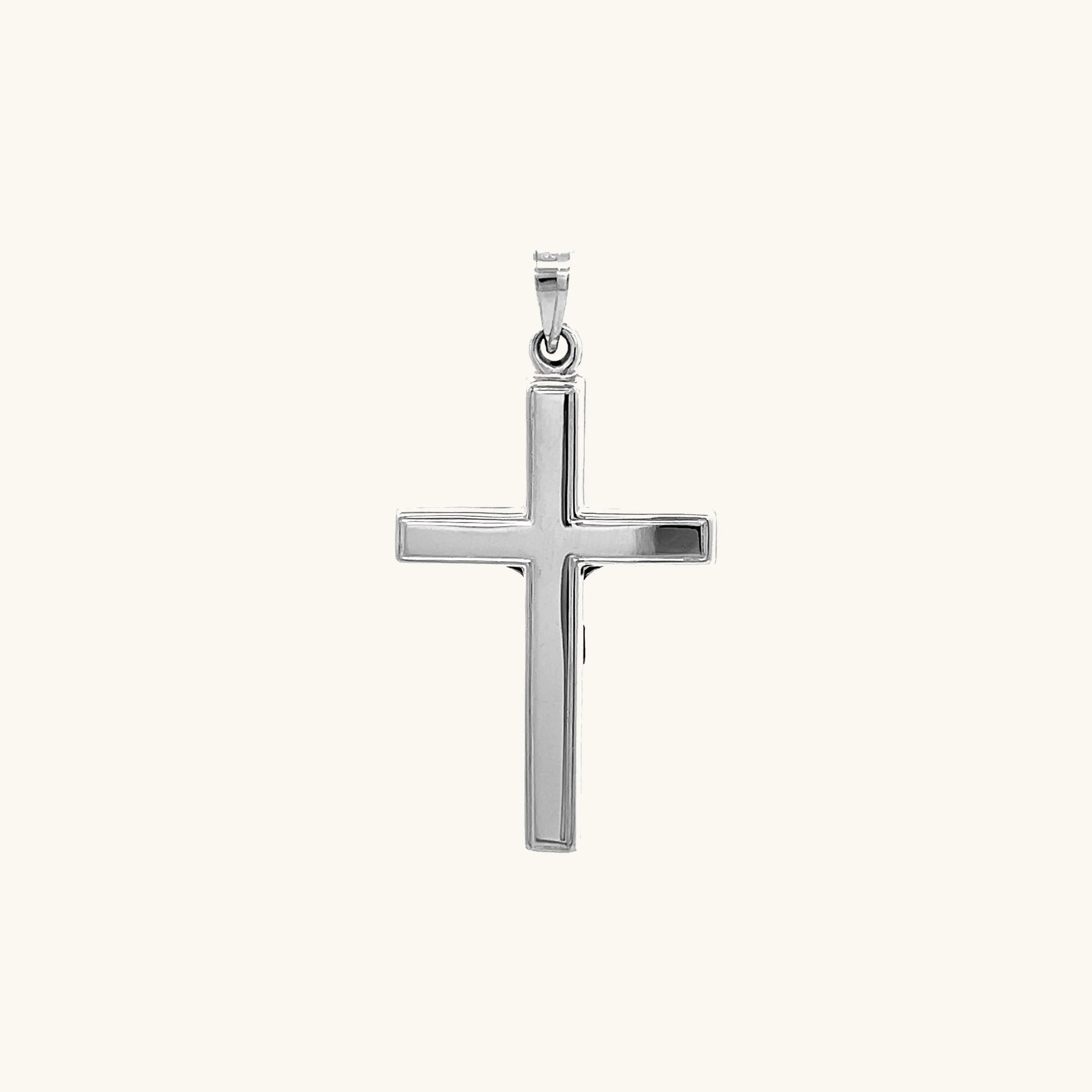 14K GOLD PLAIN INRI CRUCIFIX PENDANT