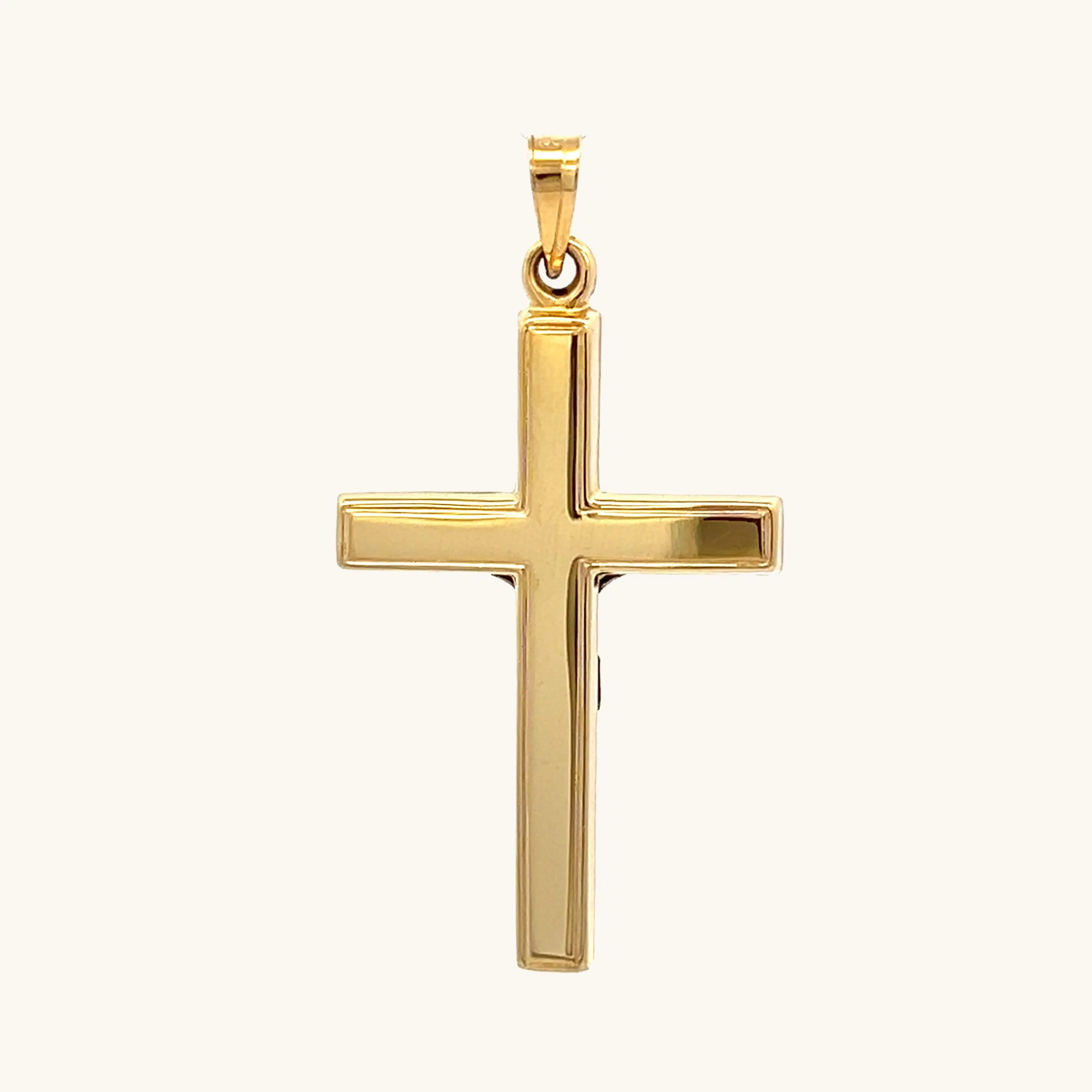 14K GOLD PLAIN INRI CRUCIFIX PENDANT