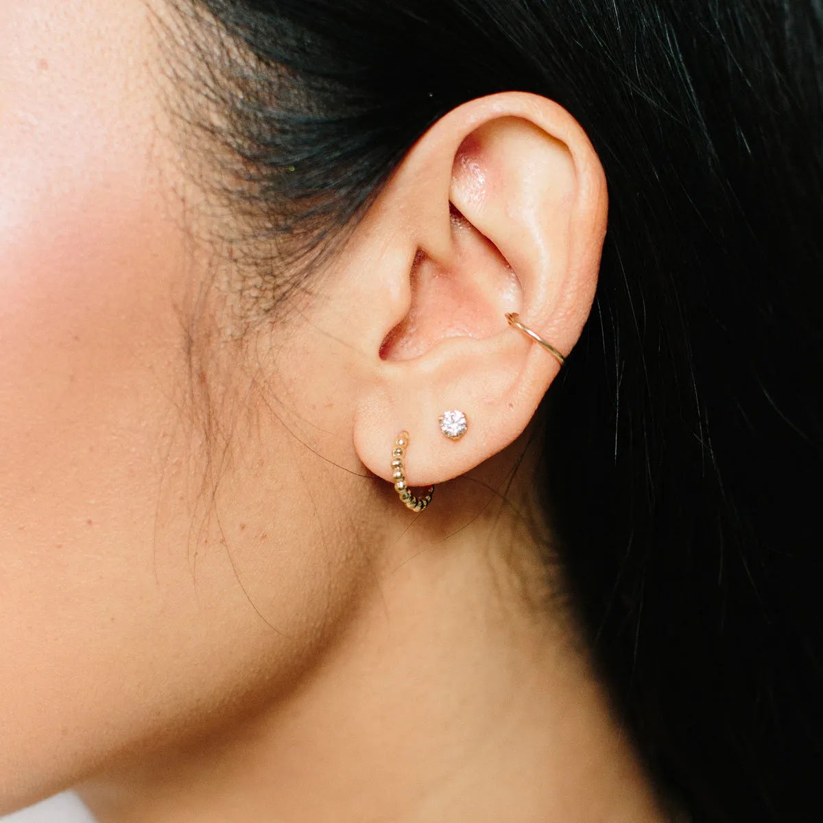 14k Plain Gold Ear Cuff