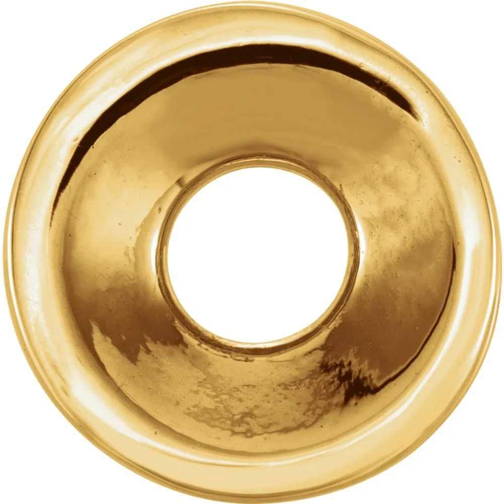 14k Yellow Gold 9mm Plain Roundel