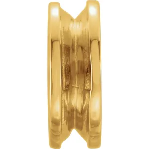 14k Yellow Gold 9mm Plain Roundel
