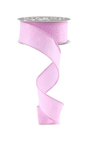 1.5" Floral / Leaves: Pink (10 Yards) NR100122