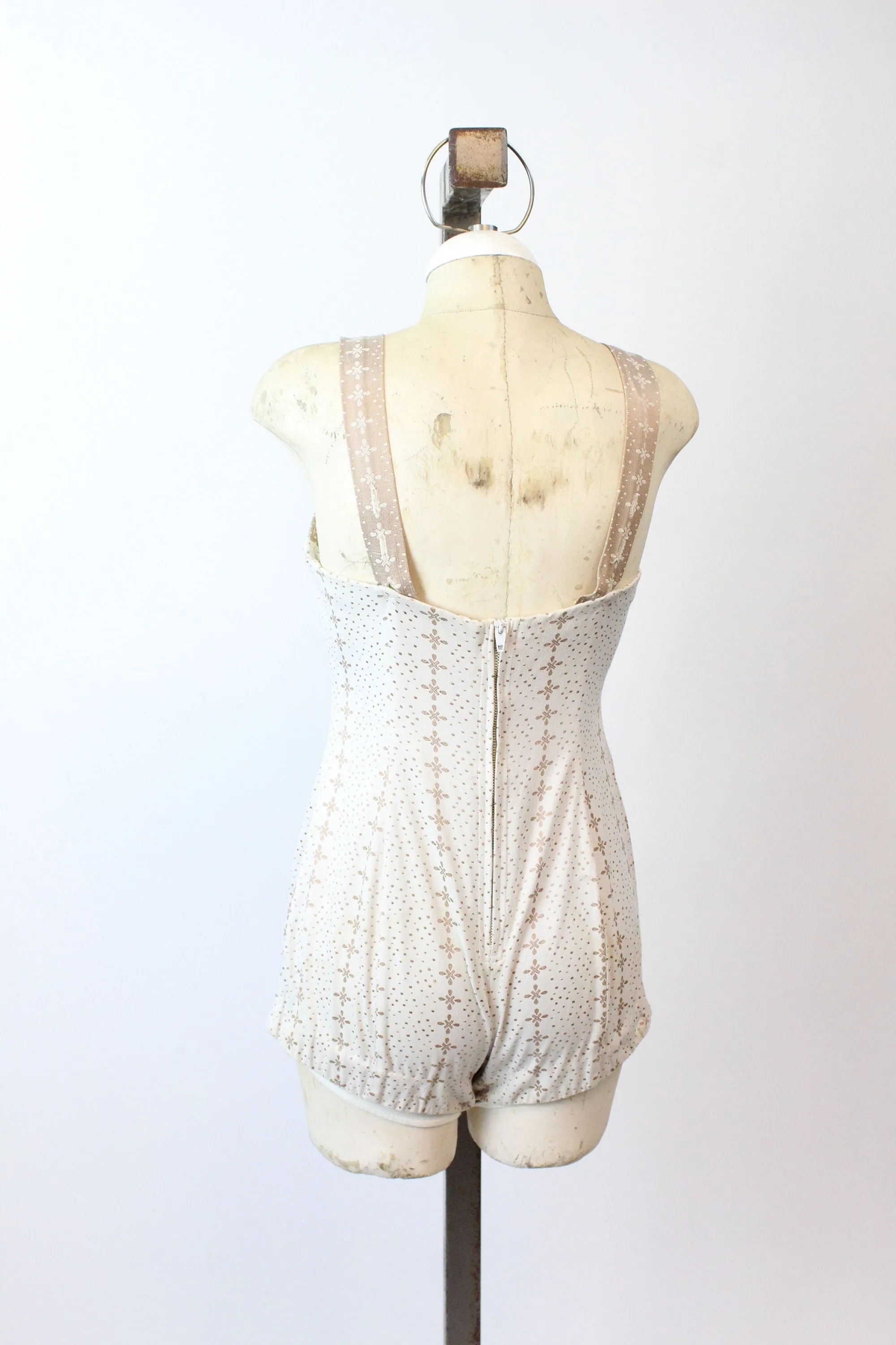1950s JANTZEN jacquard bathing suit swimwear medium | new spring summer