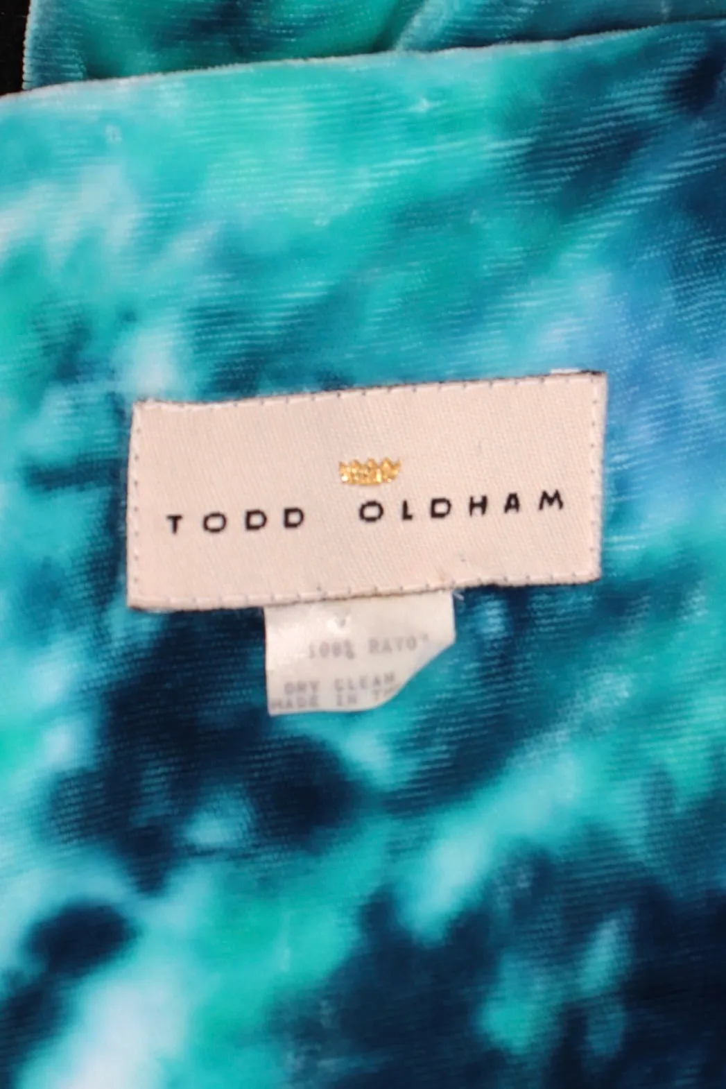 1990s Todd Oldham Velvet Ice Dye Shawl