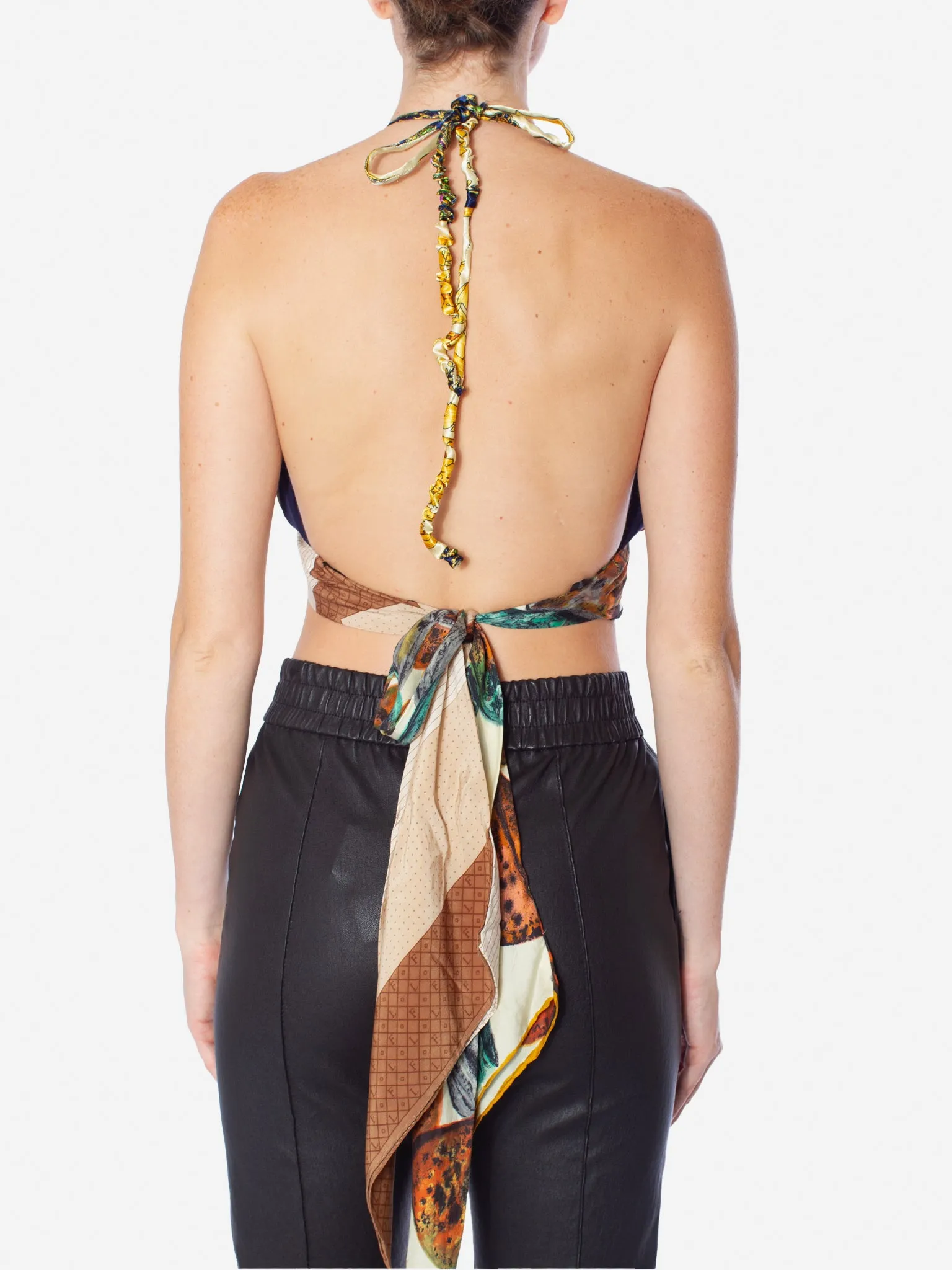 1/OFF PARIS Designer Scarf Keyhole Halter Top
