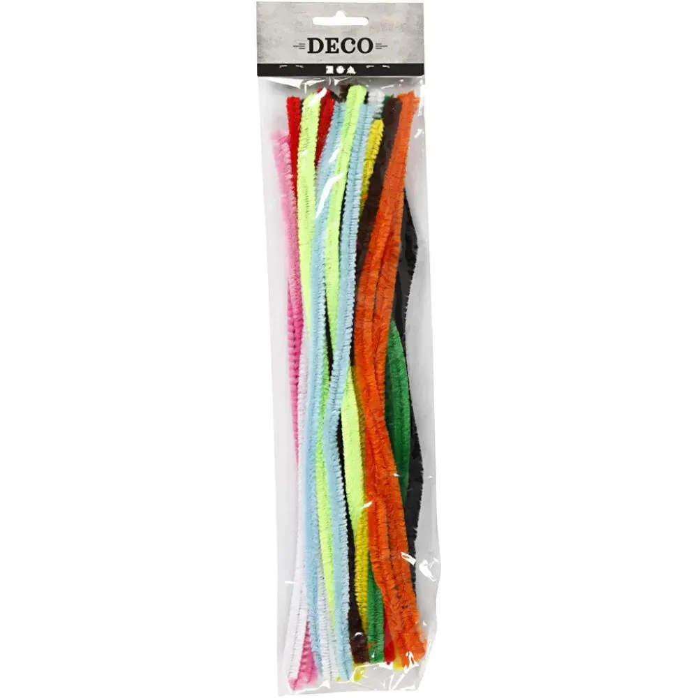 25 Nylon Pipe Cleaners Brown Colour Craft Accessories Decoration T:9 mm L:30 cm