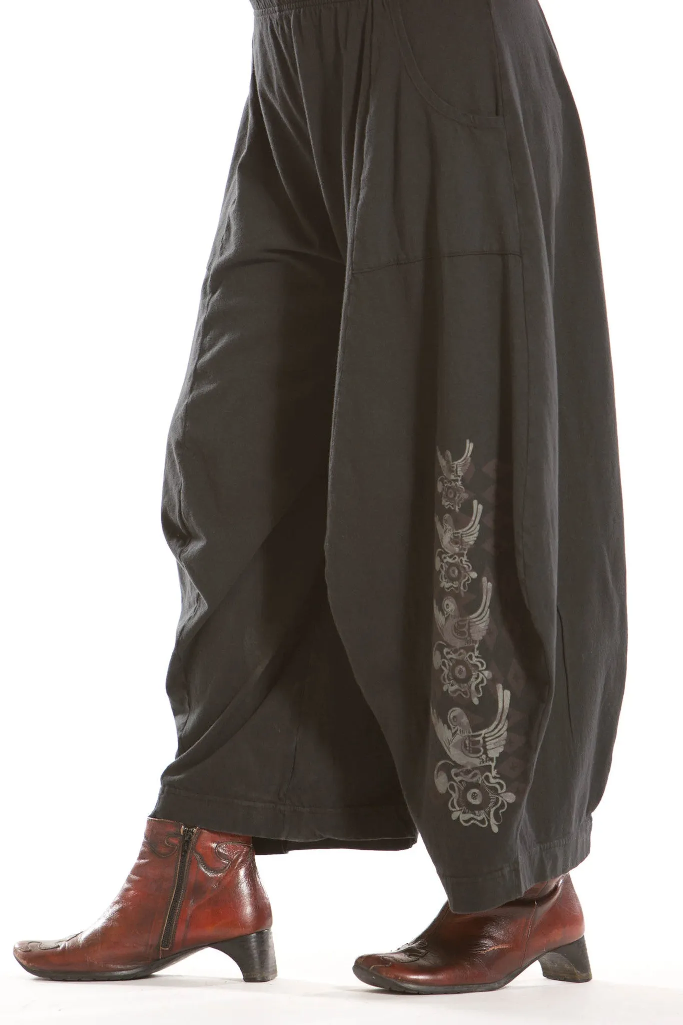 3-D Pant with Pockets Printed-Blue Fish Clothing