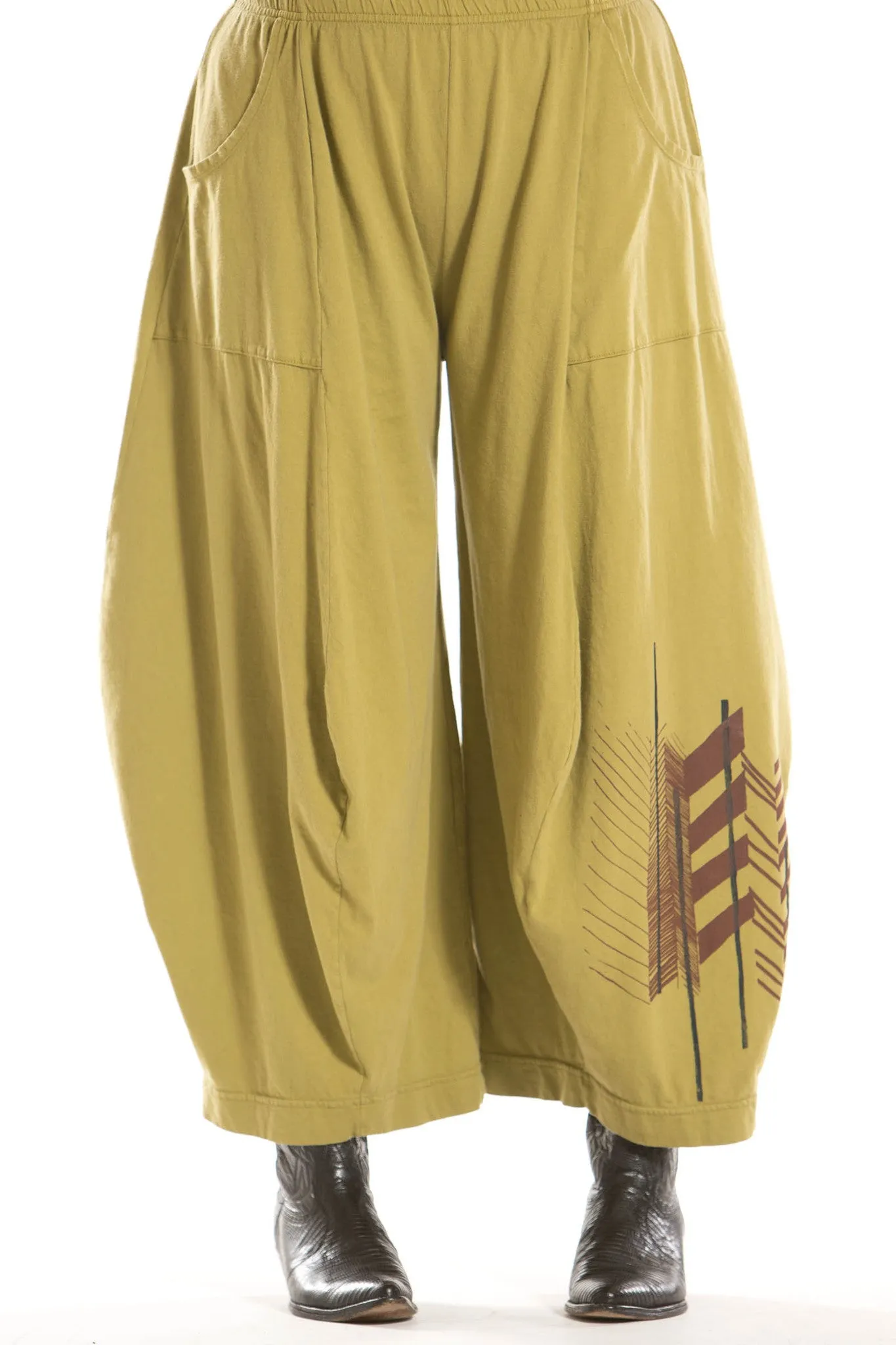 3-D Pant with Pockets Printed-Blue Fish Clothing