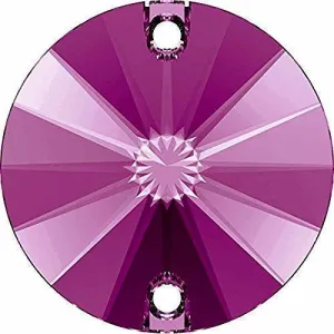 3200 Swarovski Rivoli Sew-On Stones, Fuchsia (502)