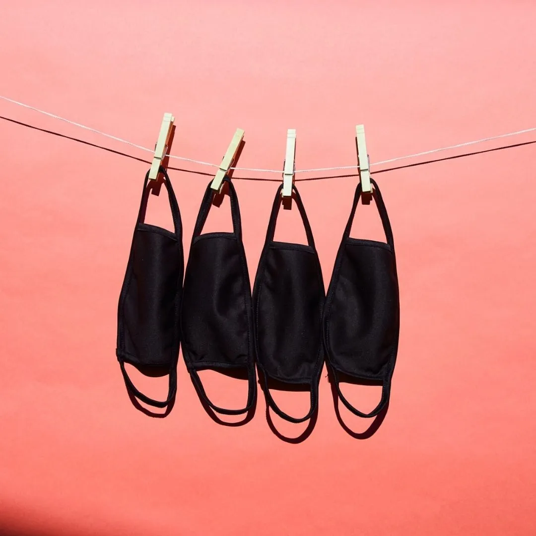 4-Pack Black Face Masks