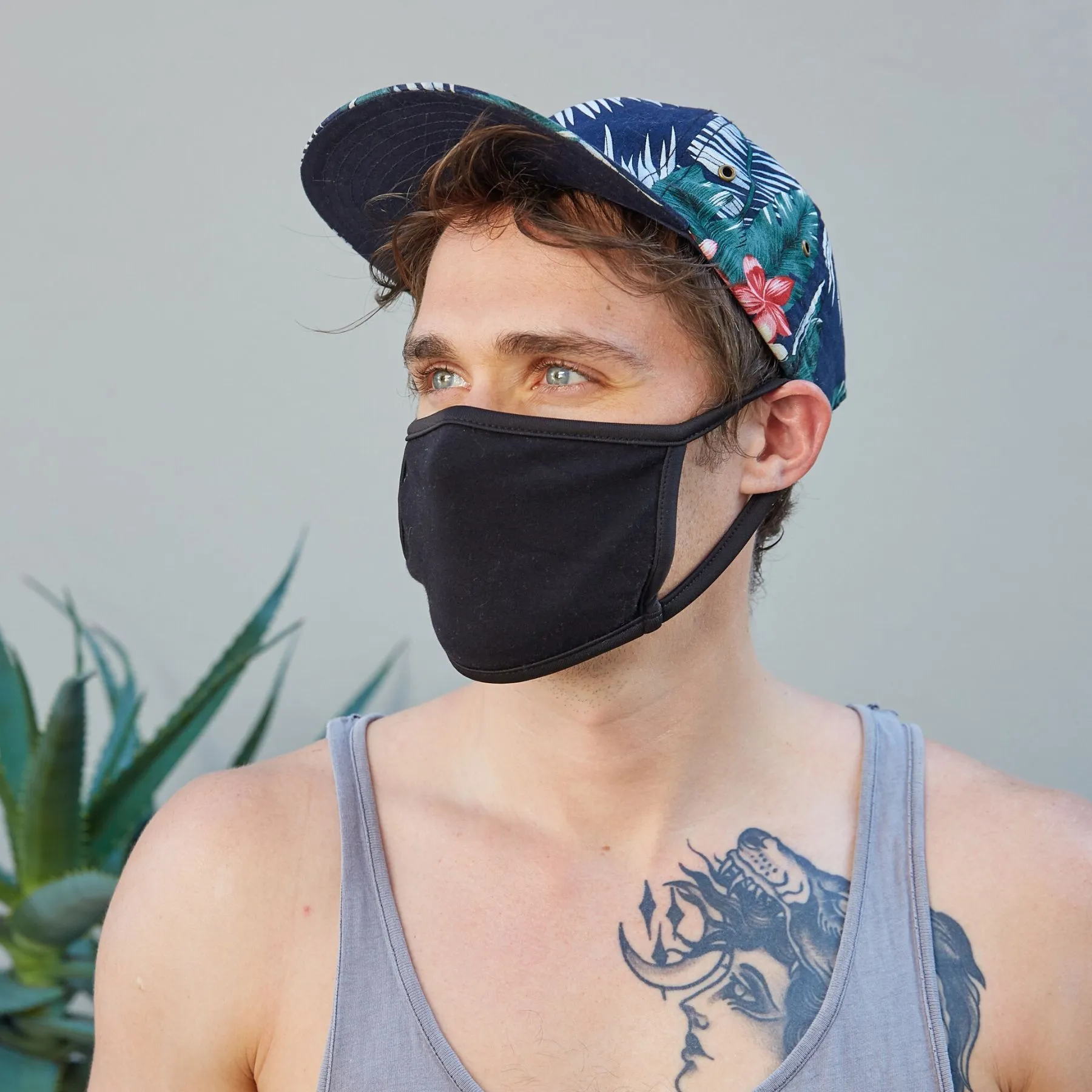 4-Pack Black Face Masks