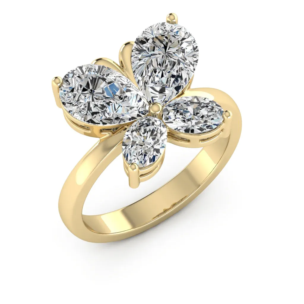 4.00 d.e.w cts Moissanite Ring