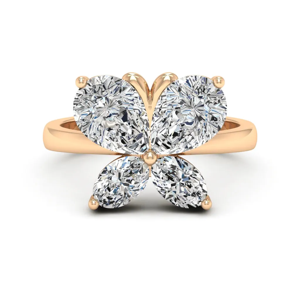4.00 d.e.w cts Moissanite Ring