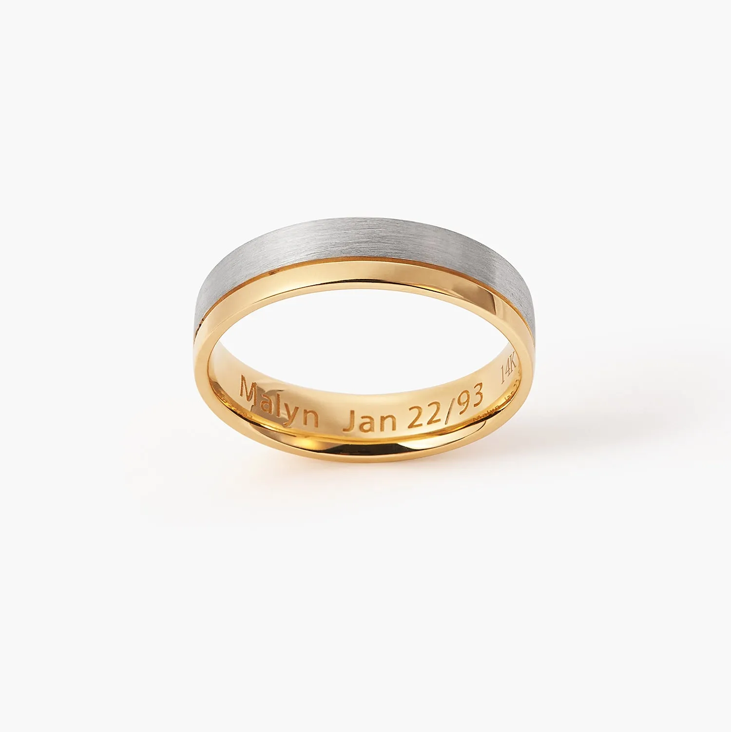 5mm Men's Brushed Eternity Wedding Band Couple Ring
