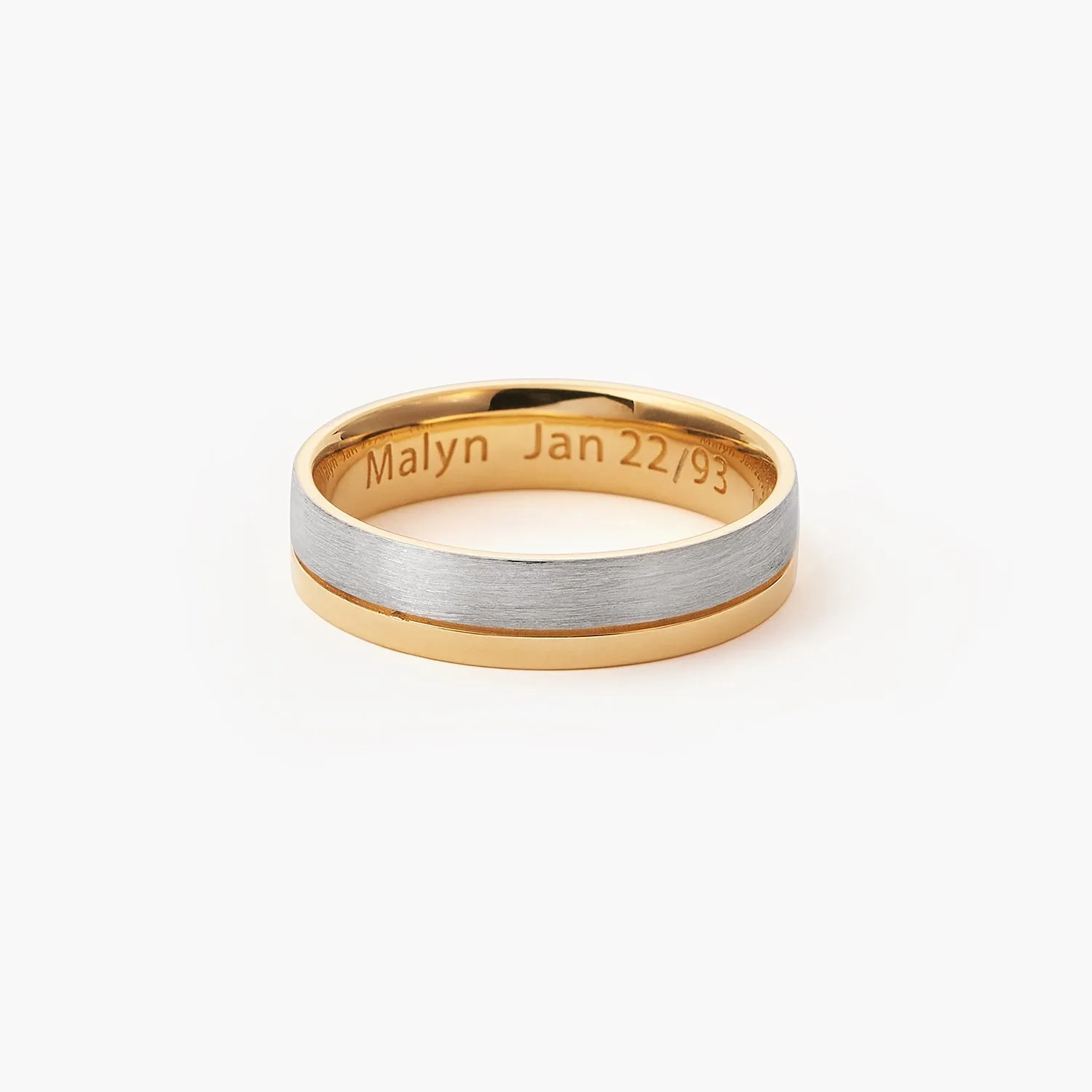 5mm Men's Brushed Eternity Wedding Band Couple Ring