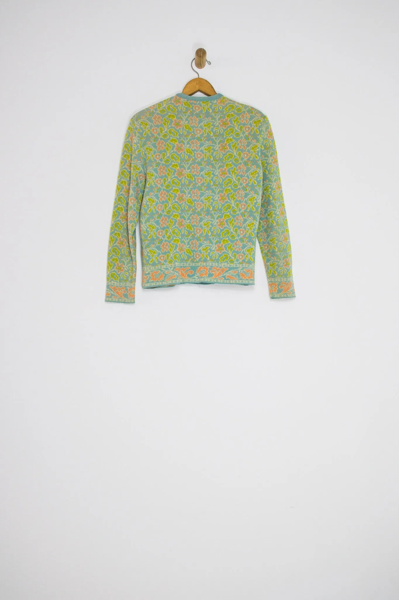 60's FLORAL CARDIGAN / MEDIUM