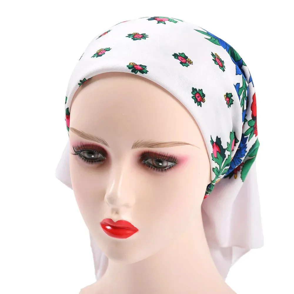70*70cm Luxury Flowers Square Russian Scarf Women Floral Printed Shawl Female Bandana Head Wrap Headband Scarves Handkerchief