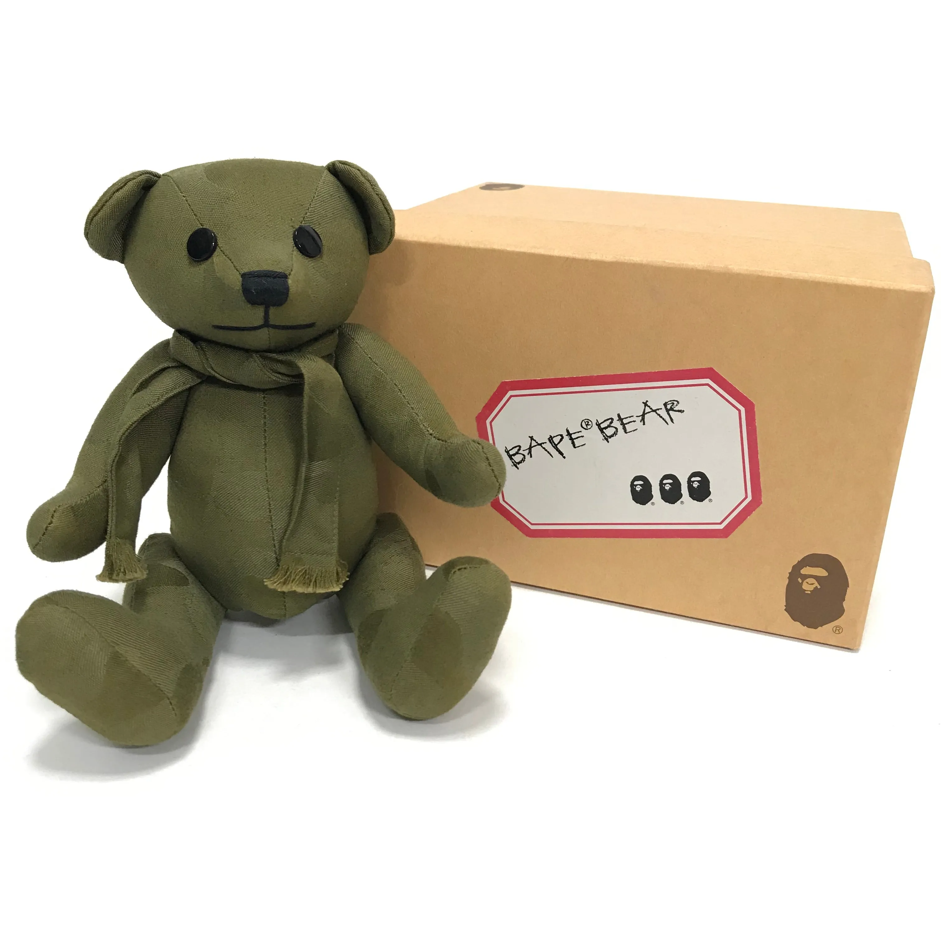 A Bathing Ape Bape Vintage Jacquard Camo Bear Olive