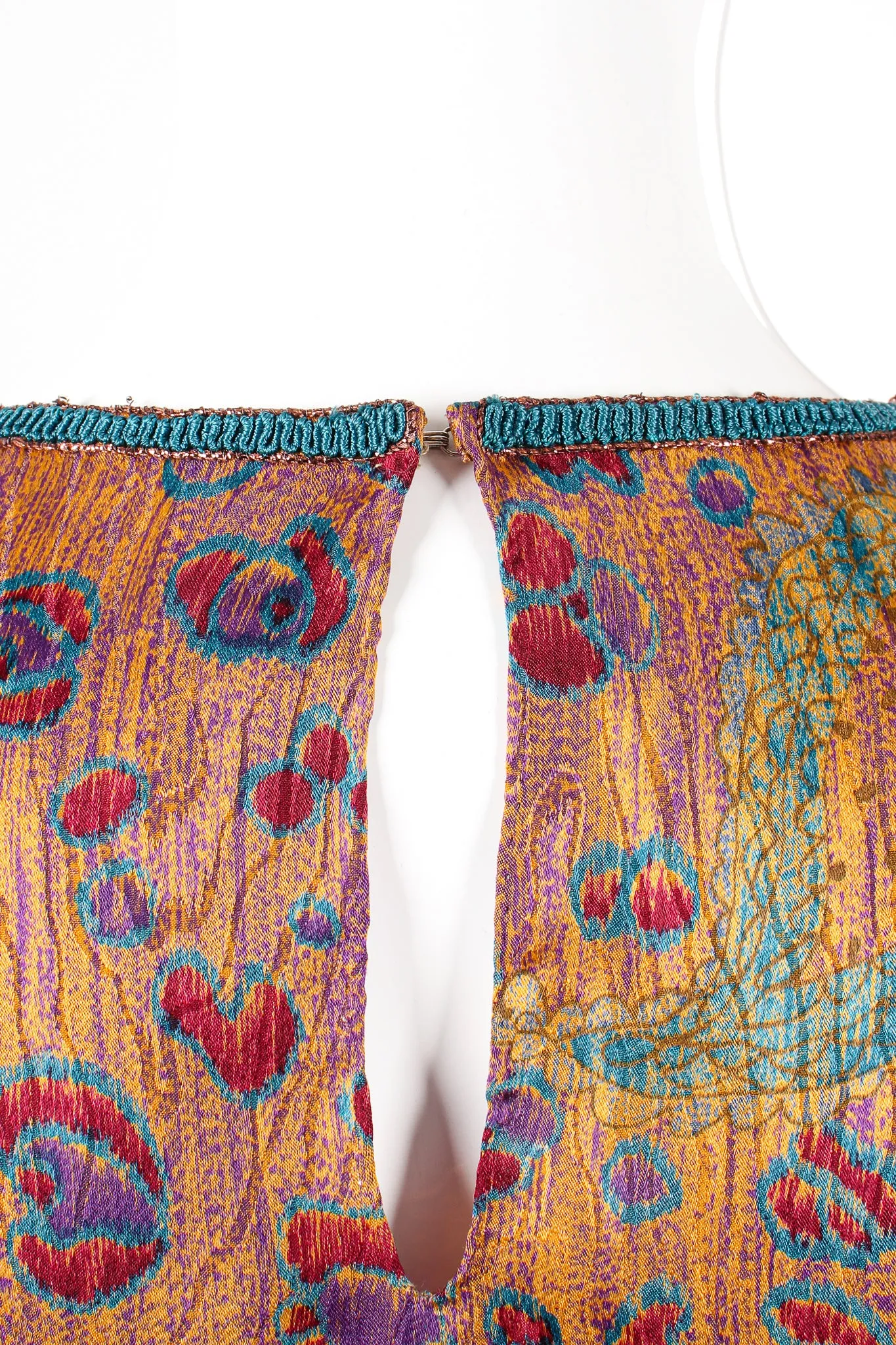 Abstract Floral Embroidered Blouse & Skirt Set