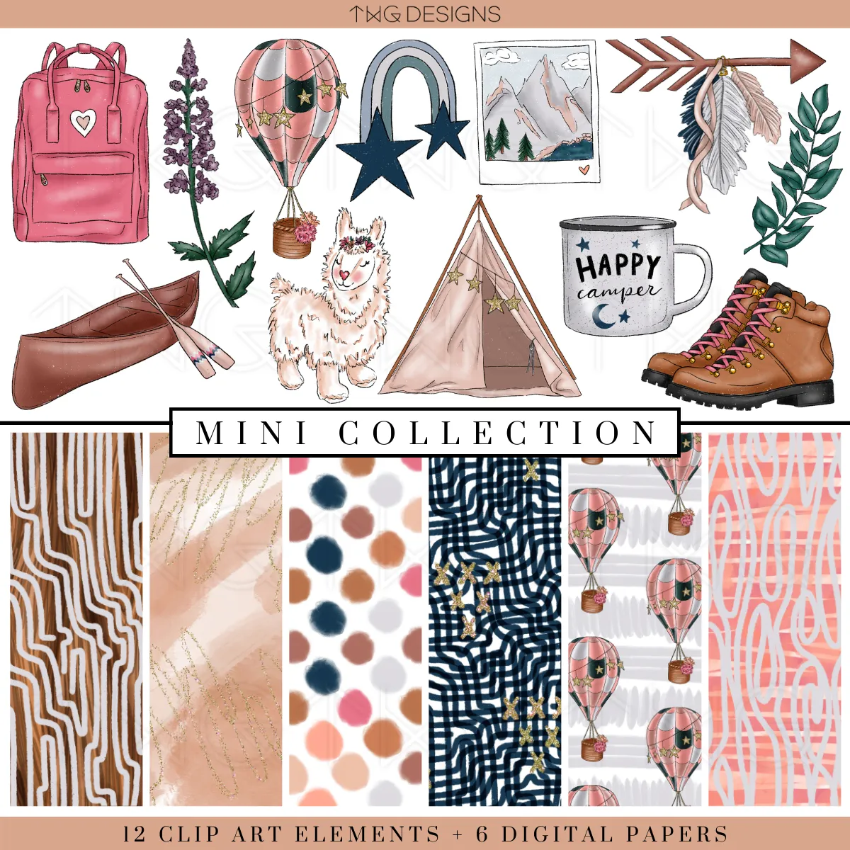 Adventure Clipart   Pattern Bundle