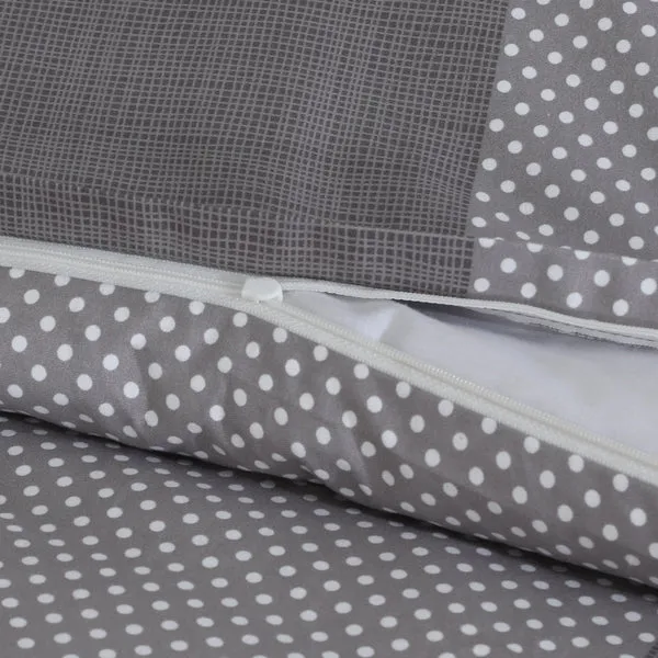 Amsons Quilt Cover Set - Grey Check