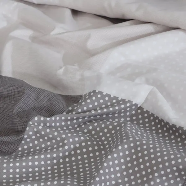 Amsons Quilt Cover Set - Grey Check