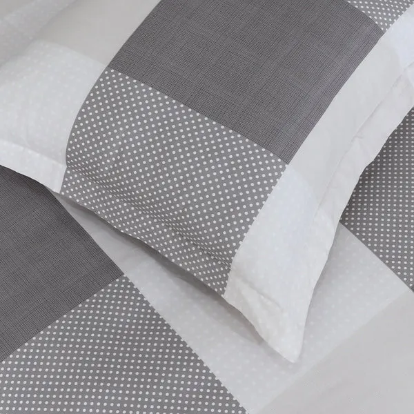 Amsons Quilt Cover Set - Grey Check