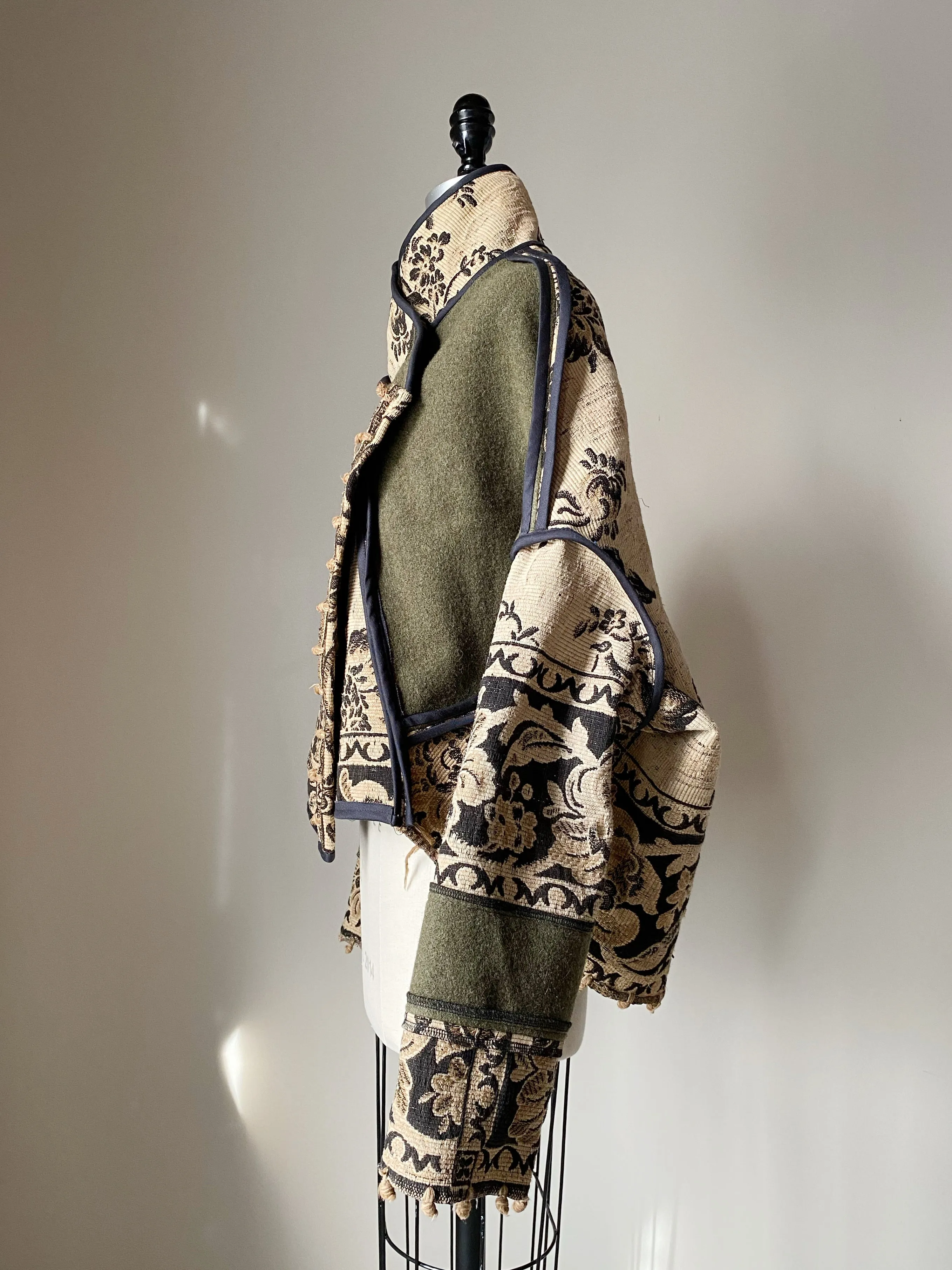 antique jacquard floral cocoon