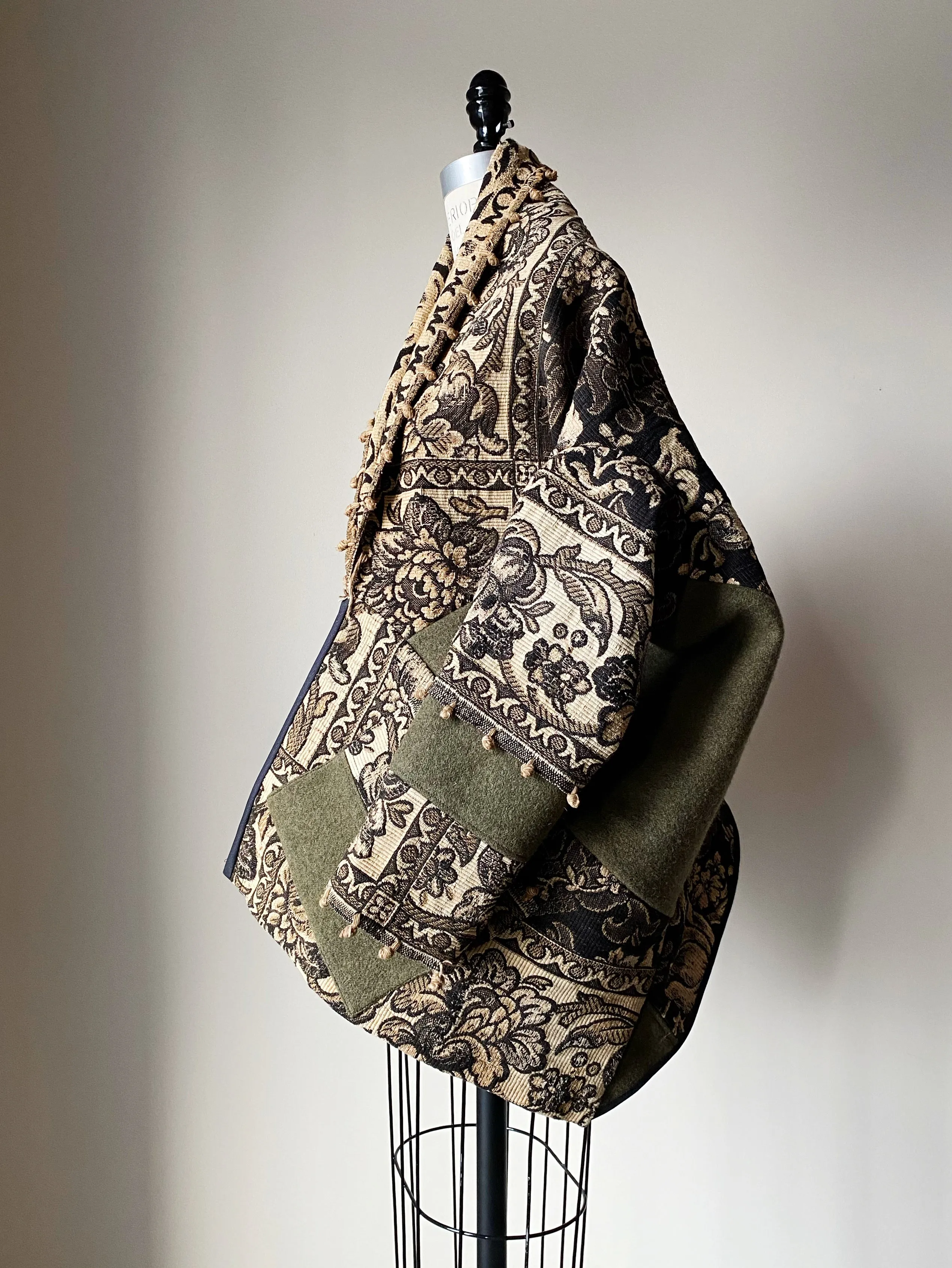 antique jacquard floral cocoon