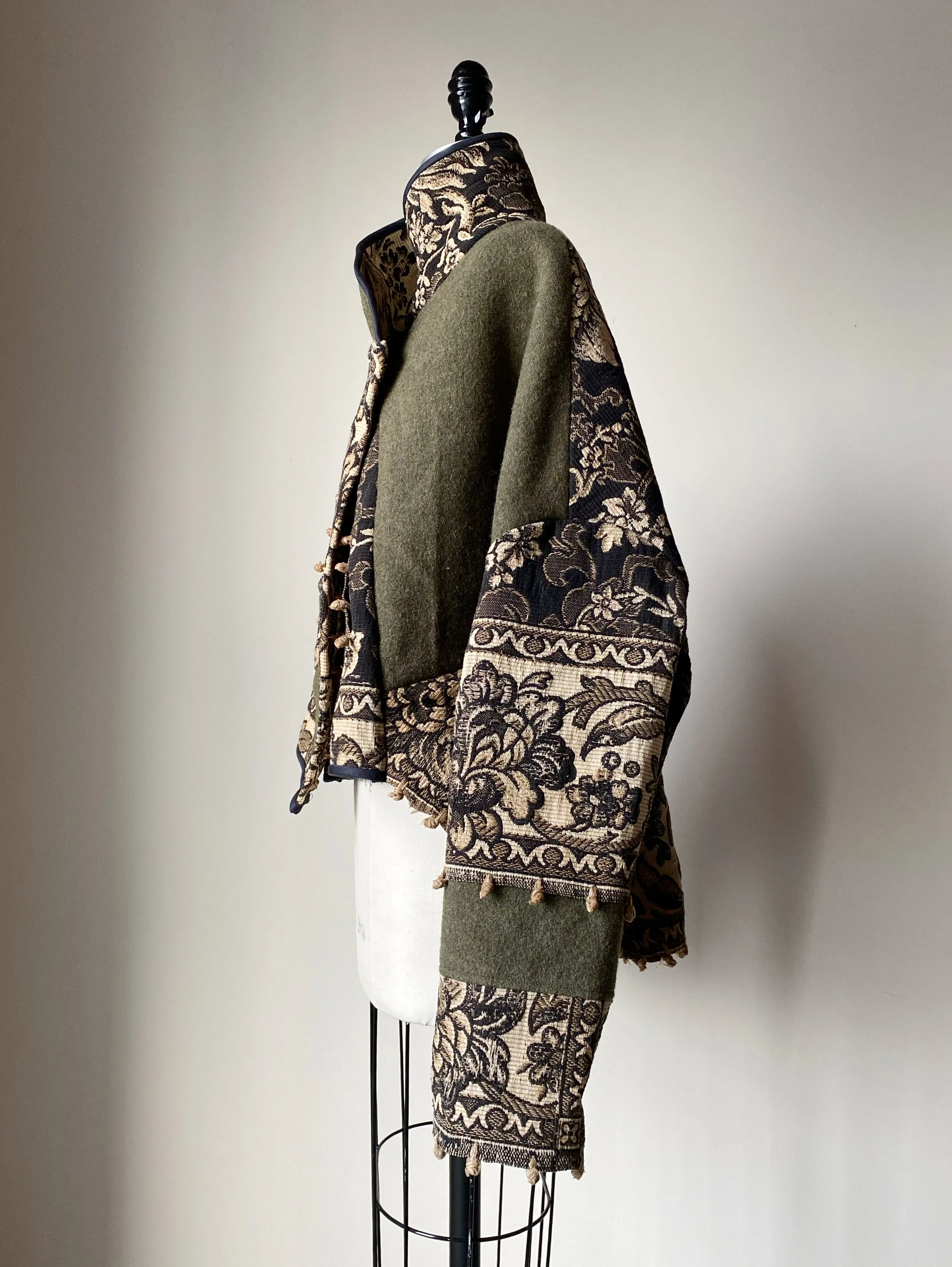 antique jacquard floral cocoon