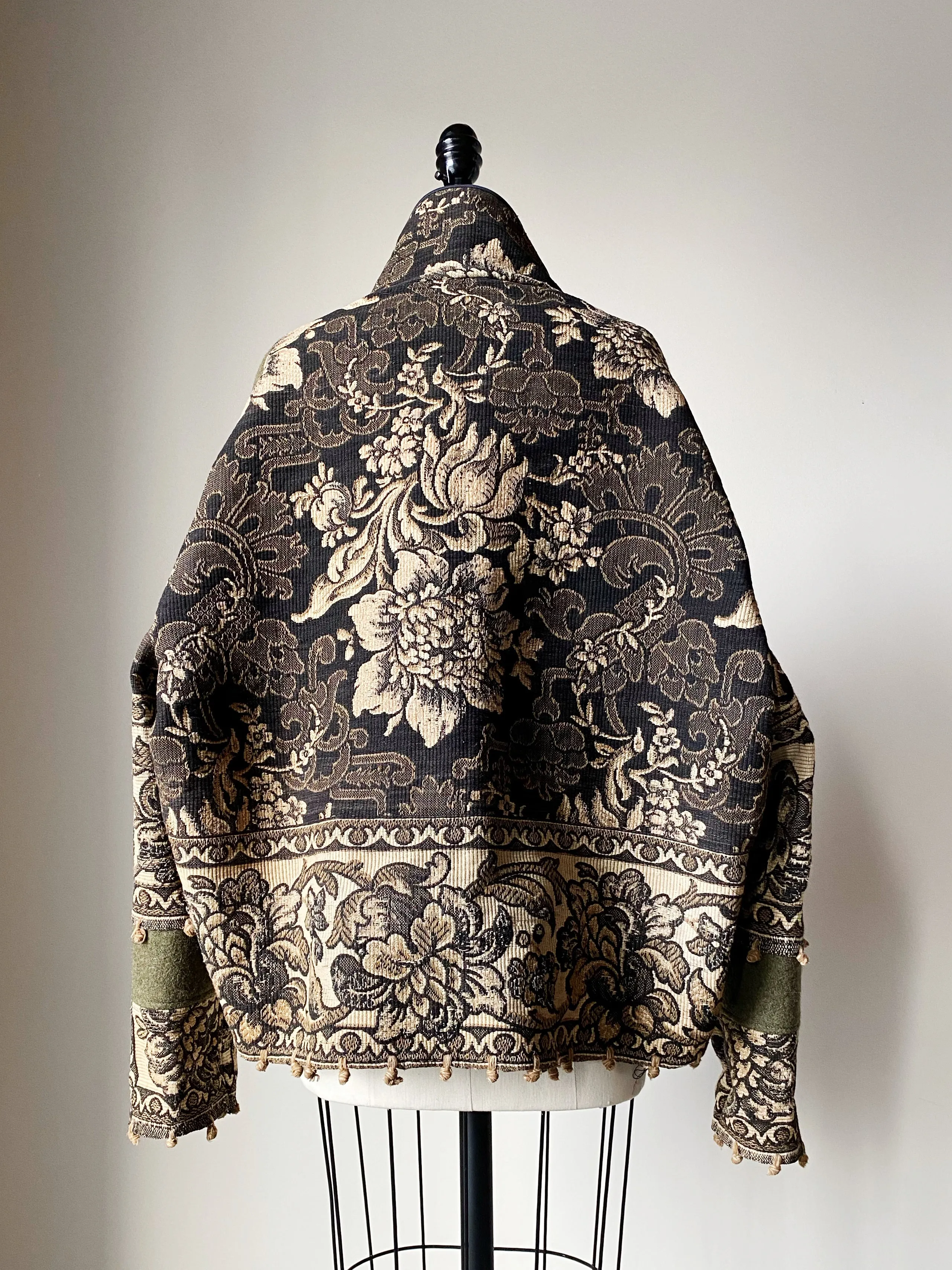 antique jacquard floral cocoon