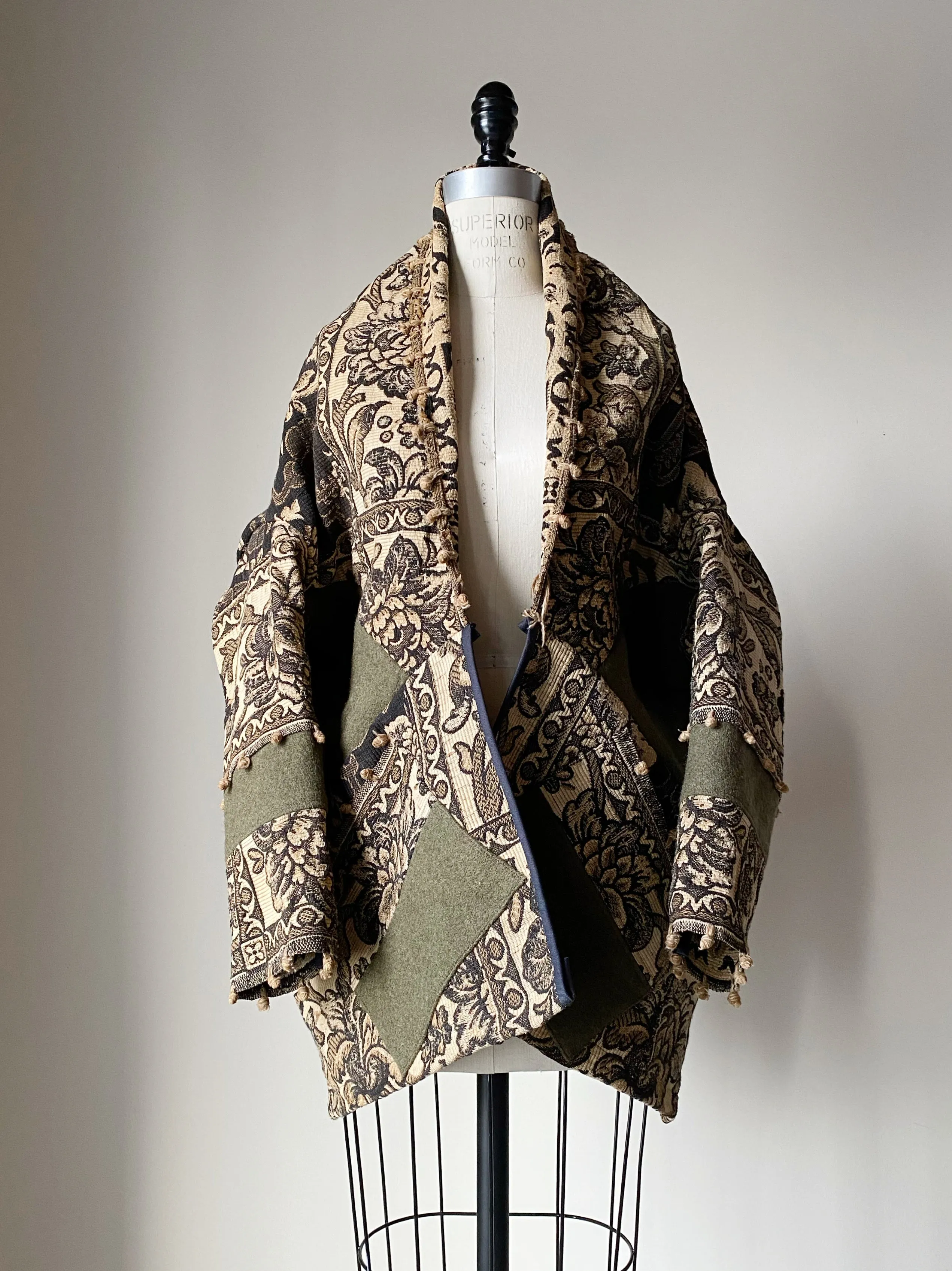antique jacquard floral cocoon