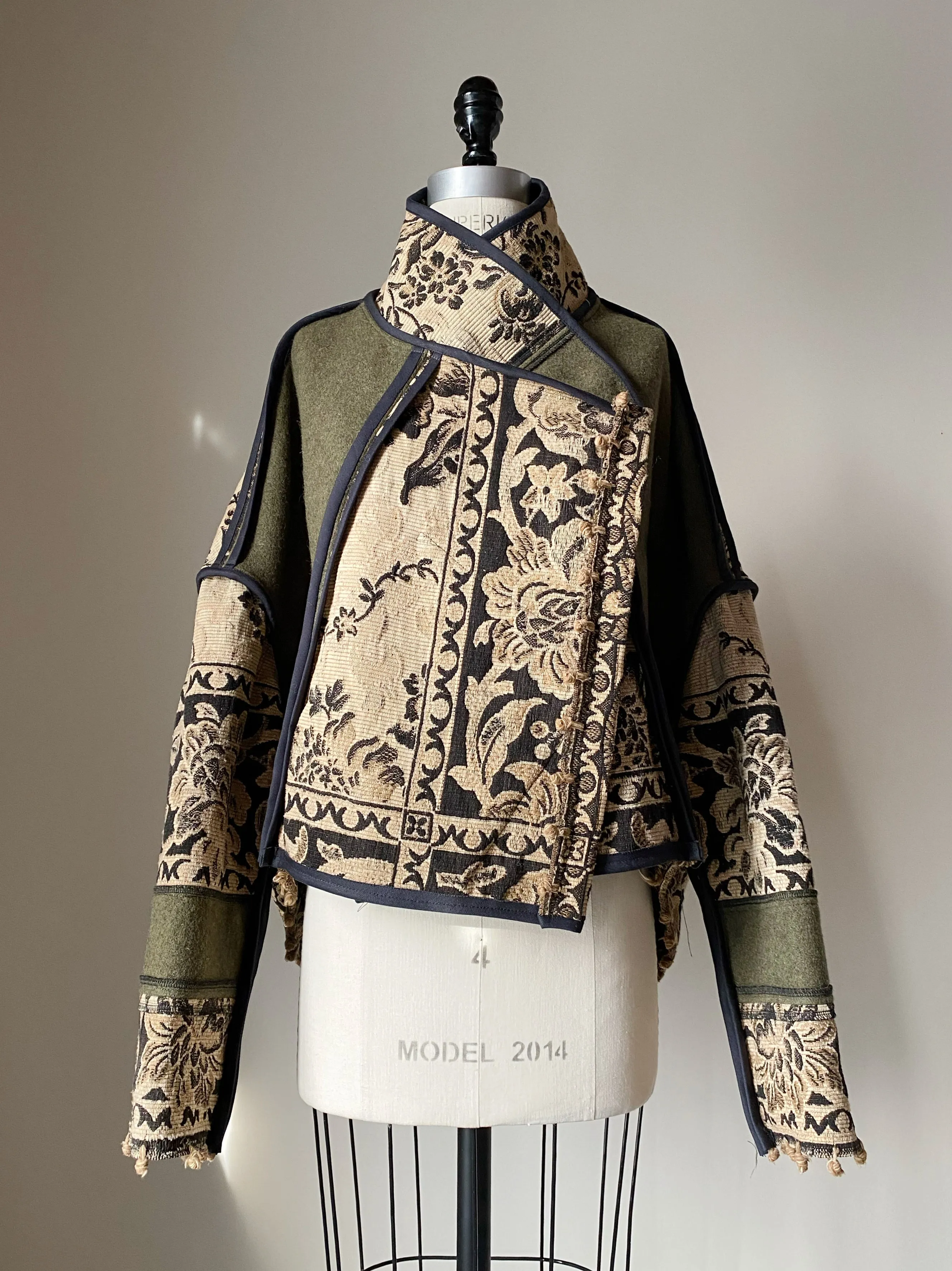 antique jacquard floral cocoon