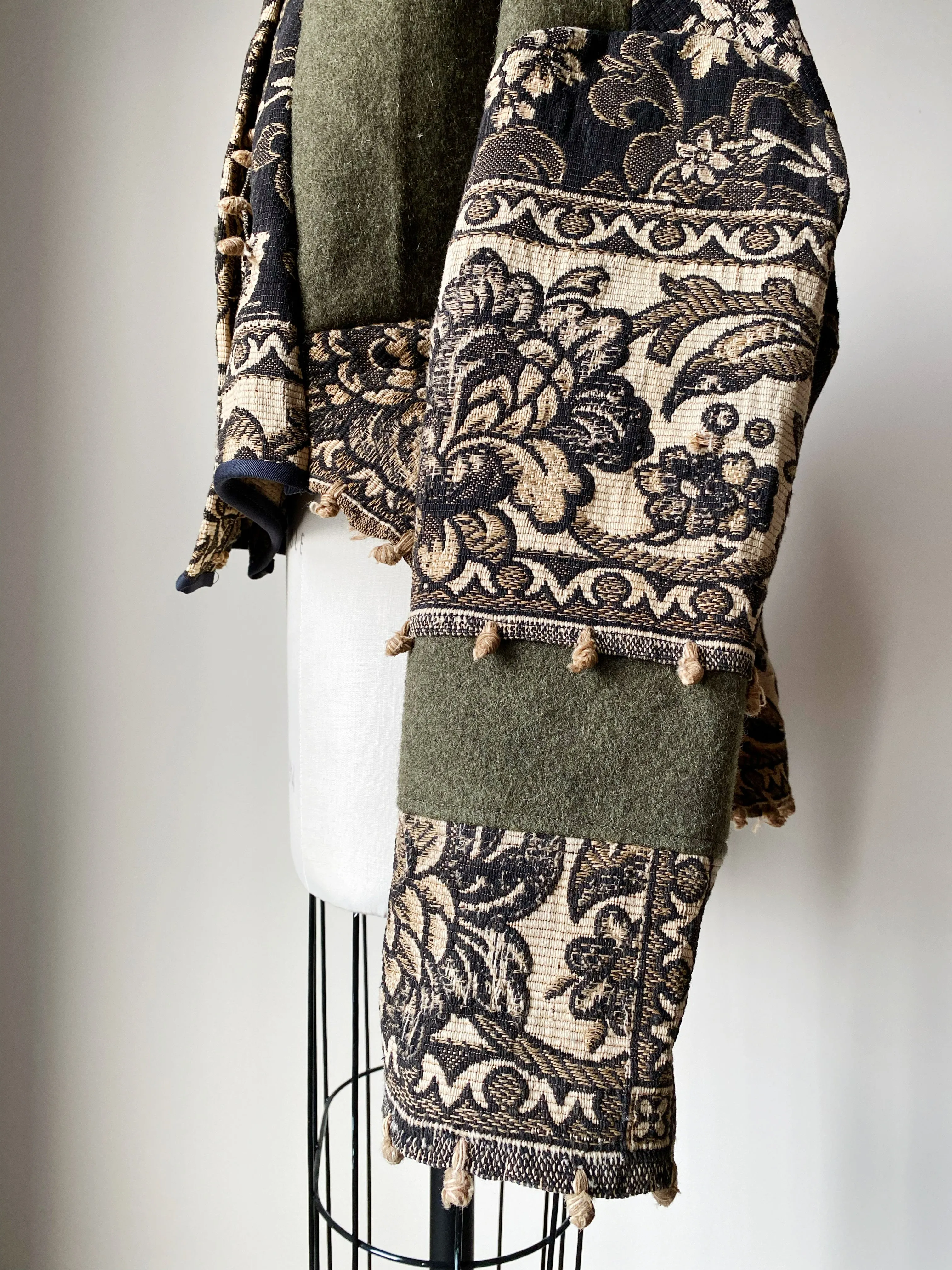 antique jacquard floral cocoon