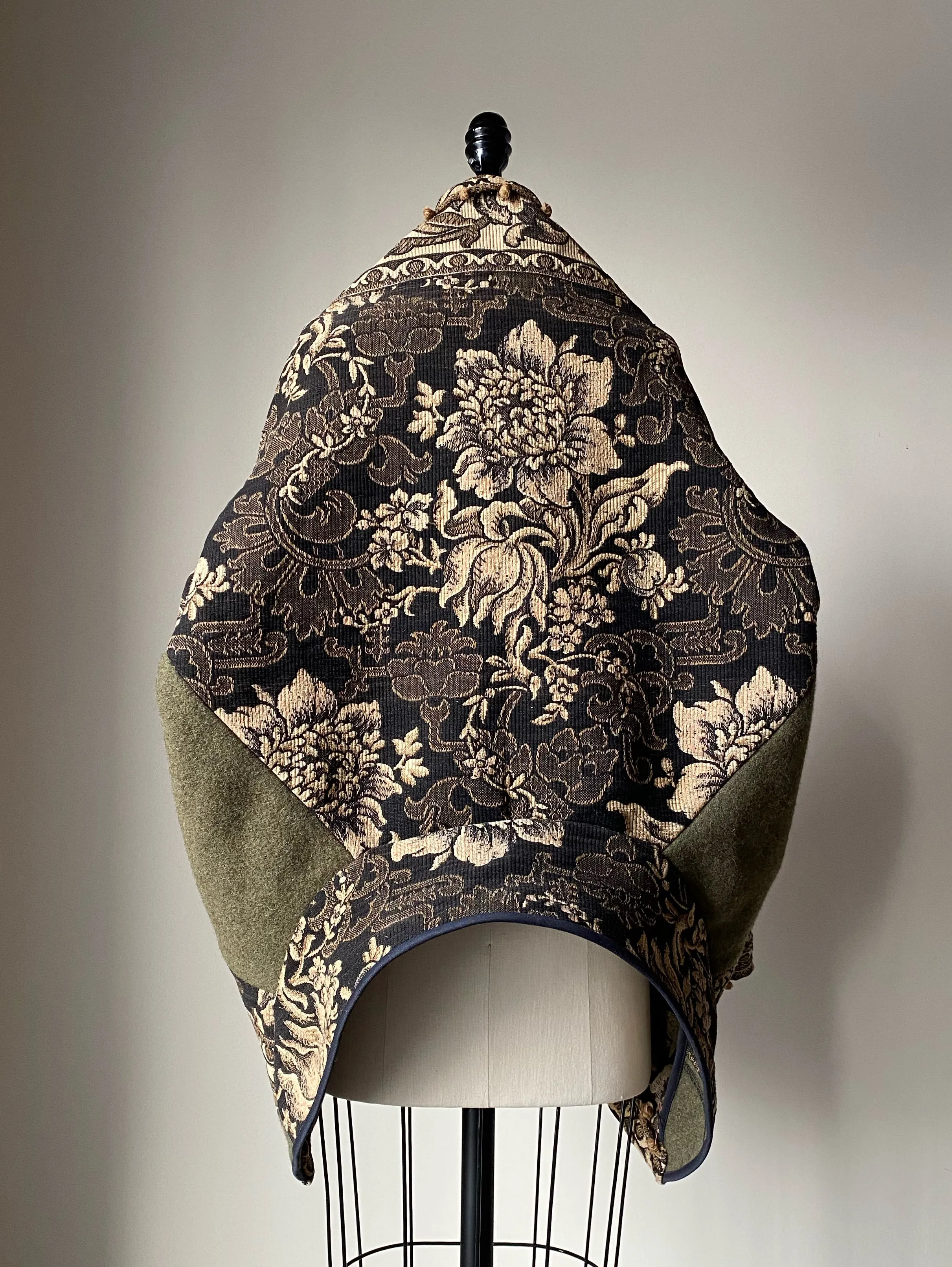 antique jacquard floral cocoon