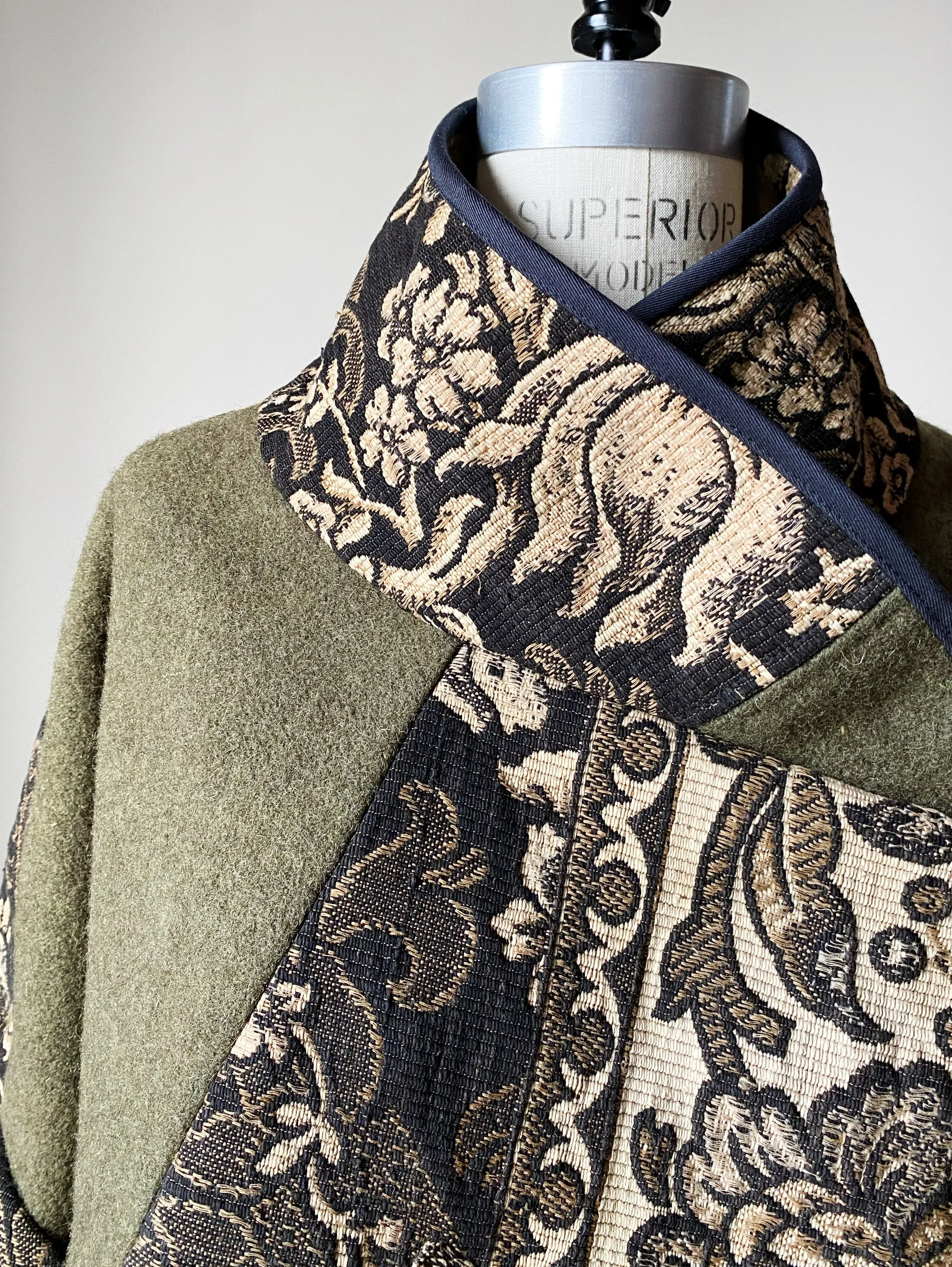 antique jacquard floral cocoon